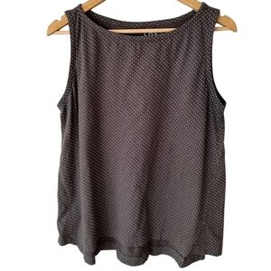 Loft Brown and White Polka Dot Tank Size Large